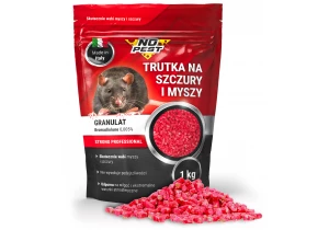 Trutka na szczury, myszy, gryzonie No Pest® bromadiolon czerwony granulat, pellet 1kg