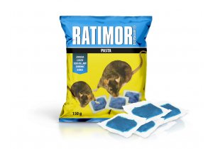 150g Niebieska trutka na szczury, myszy pasta Ratimor brodifakum. 