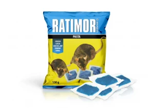 150g Niebieska trutka na szczury, myszy pasta Ratimor brodifakum. 