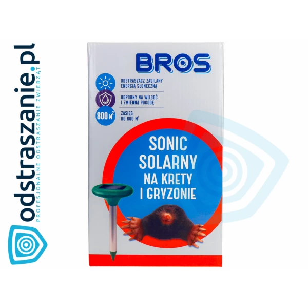 Bros Sonic solarny odstraszacz kretów, nornic.