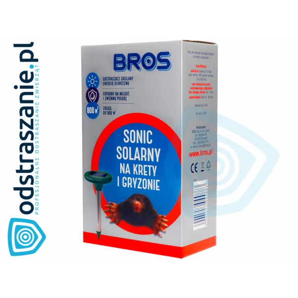 Bros Sonic solarny odstraszacz kretów, nornic.