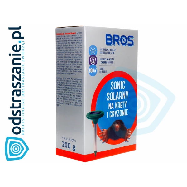 Bros Sonic solarny odstraszacz kretów, nornic.