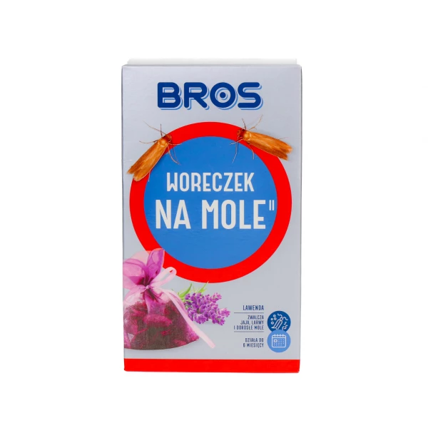 Bros Woreczek lawendowy na mole odzieżowe. Zwalczanie moli ubraniowych.