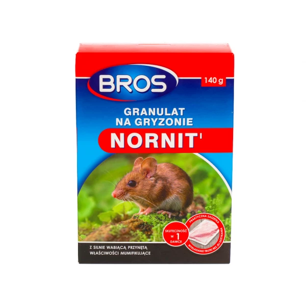 Trutka na gryzonie Bros Nornit 140g granulat