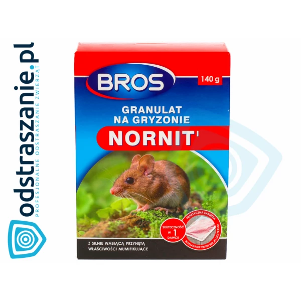 Trutka na gryzonie Bros Nornit 140g granulat