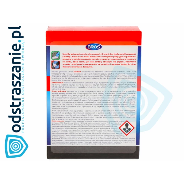 Trutka na gryzonie Bros Nornit 140g granulat