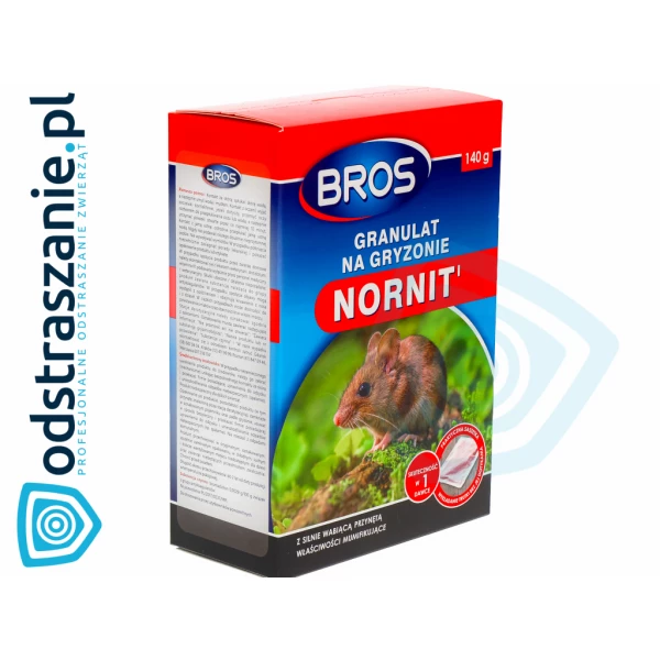 Trutka na gryzonie Bros Nornit 140g granulat