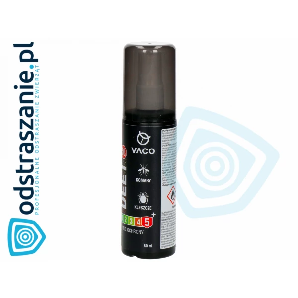 Środek na kleszcze, komary i meszki Vaco STRONG 50% DEET. Preparat spray 80ml.