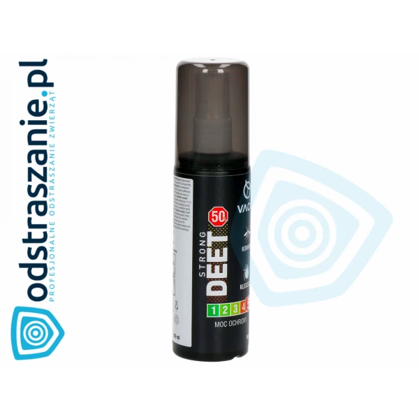 Środek na kleszcze, komary i meszki Vaco STRONG 50% DEET. Preparat spray 80ml.
