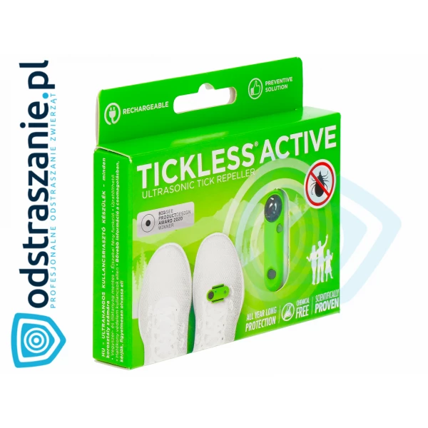 Urządzenie ultradźwiękowe na kleszcze TickLess ACTIVE GREEN dla aktywnych.