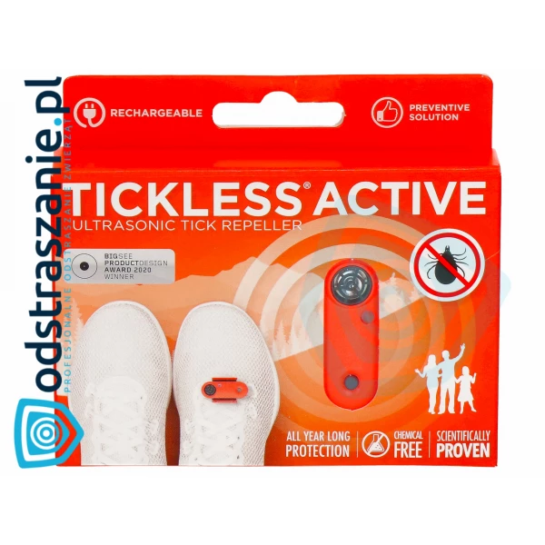 Urządzenie ultradźwiękowe na kleszcze TickLess ACTIVE Orange dla aktywnych.