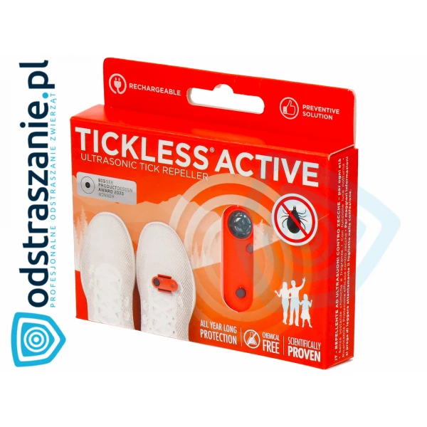 Urządzenie ultradźwiękowe na kleszcze TickLess ACTIVE Orange dla aktywnych.