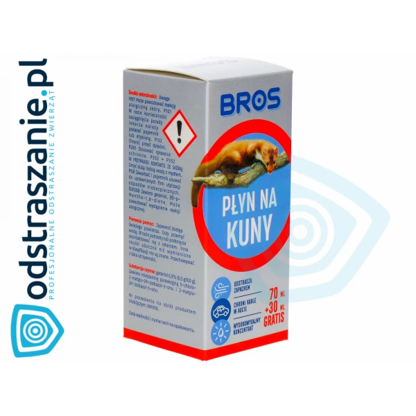 Płyn odstraszający na kuny. Ochrona kabli w samochodzie. Środek na kuny Bros 100ml
