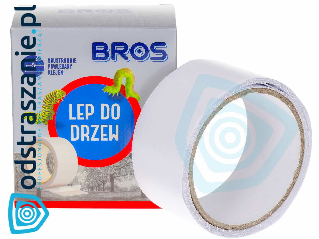 bros, lep do drzew, taśma do drzew owocowych ozdobnych, wyłapuje szkodniki owady