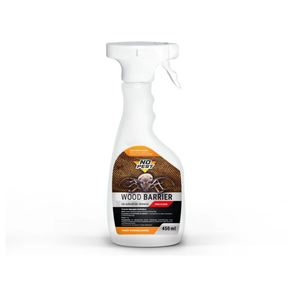 Środek na korniki, spuszczele, kołatki NO PEST WOOD BARRIER spray 450ML.