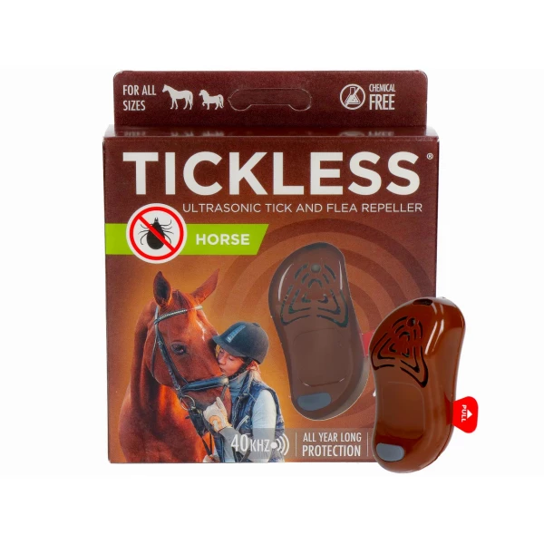 Urządzenie ultradźwiękowe na kleszcze i pchły dla koni Tickless Horse brązowy.