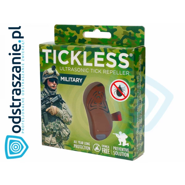 Urządzenie ultradźwiękowe na kleszcze Tickless Military Coyote dla ludzi.