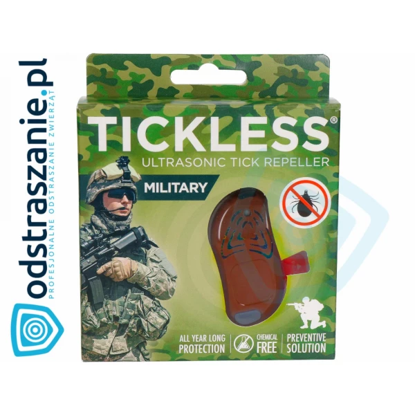 Urządzenie ultradźwiękowe na kleszcze Tickless Military Coyote dla ludzi.