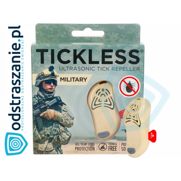 Urządzenie ultradźwiękowe na kleszcze Tickless Military Khaki dla dorosłych.