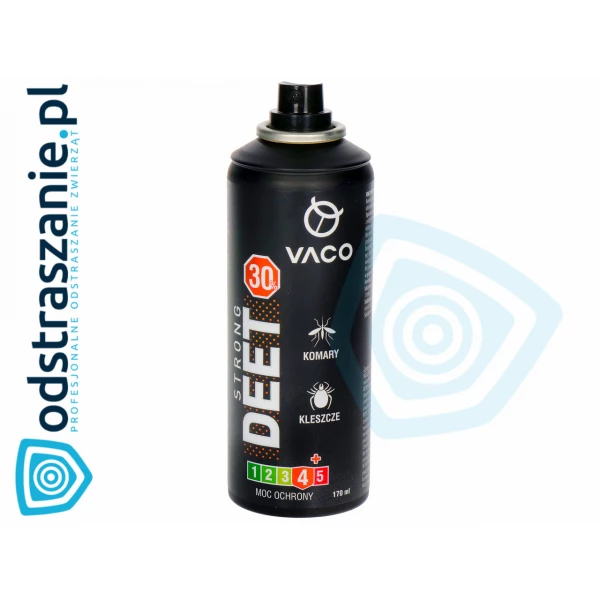 Preparat na kleszcze Vaco. 30% DEET. Środek na komary i meszki 170ml.