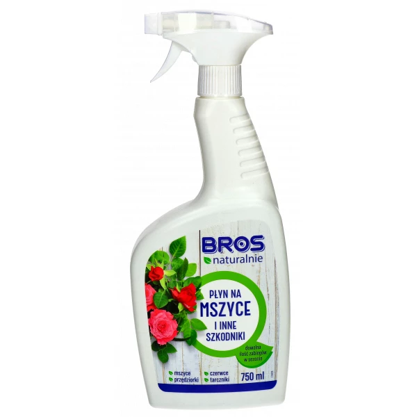 Preparat na mszyce. Środek na Mszyce Bros Naturalnie. Płyn z atomizerem 750ml.