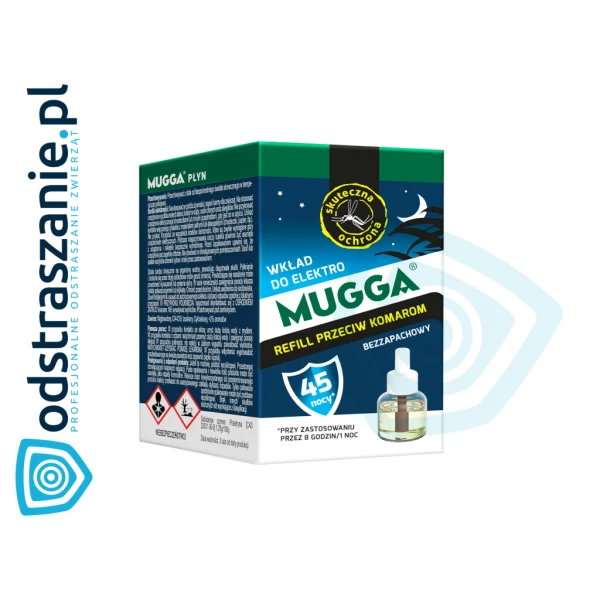 Płyn, wkład do elektrofumigatora na komary Mugga 35ml.