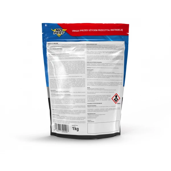 Trutka na szczury, myszy, gryzonie No Pest® niebieska kostka brodifakum 1kg.