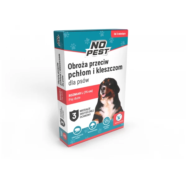 Obroża na kleszcze i pchły dla psa dużego rozmiar XL 75cm No Pest®