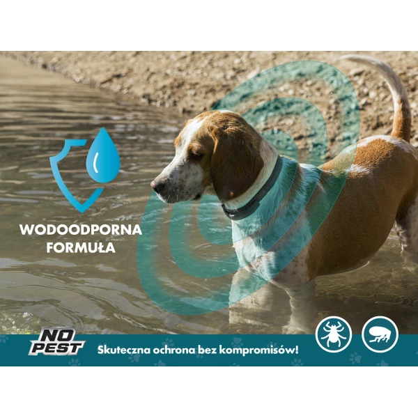 Obroża na kleszcze i pchły dla psa dużego rozmiar XL 75cm No Pest®