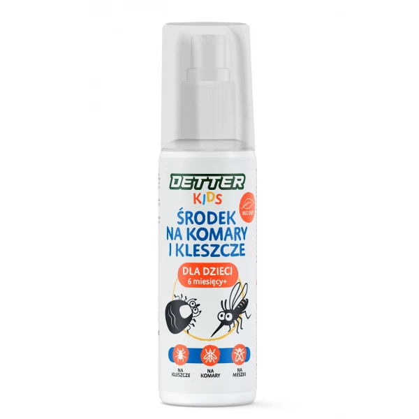 Środek na kleszcze, komary i meszki dla małych dzieci 6mc Detter® Kids 80ml