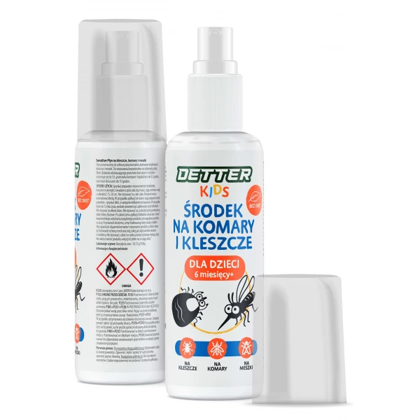 Środek na kleszcze, komary i meszki dla małych dzieci 6mc Detter® Kids 80ml