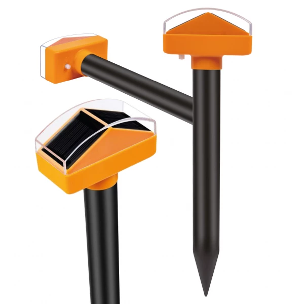 Solarny odstraszacz kretów, nornic 1800 m² No Pest® Thor Hammer Repeller