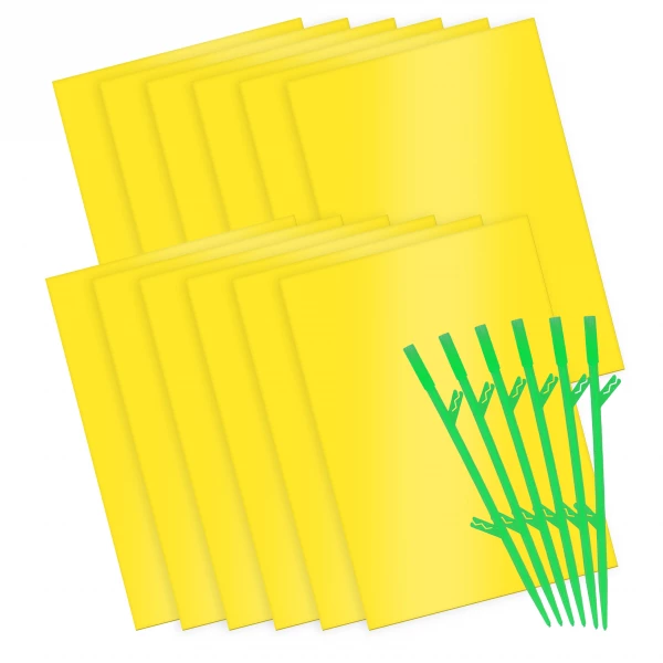 Żółty lep do doniczek na ziemiórki i inne owady Plant Guard No Pest® 10.5x7.3 cm 12 szt