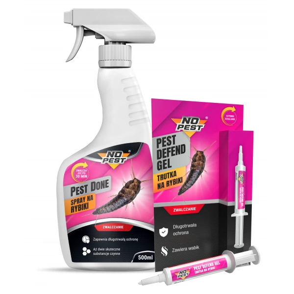 Skuteczne środki na rybiki NO PEST. Żel na rybiki i spray na rybiki, srebrzyki.
