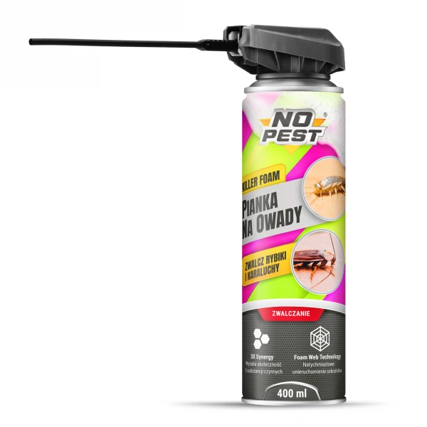 Środek na karaluchy, prusaki, rybiki spray pianka preparat No Pest® Killer Foam 