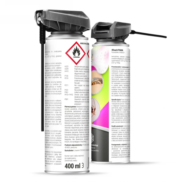 Środek na karaluchy, prusaki, rybiki spray pianka preparat No Pest® Killer Foam 