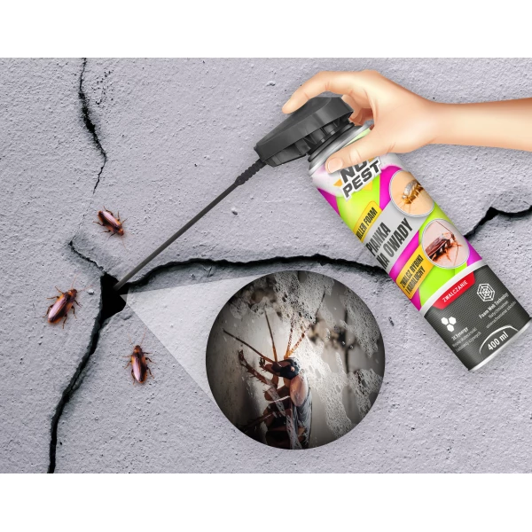 Środek na karaluchy, prusaki, rybiki spray pianka preparat No Pest® Killer Foam 