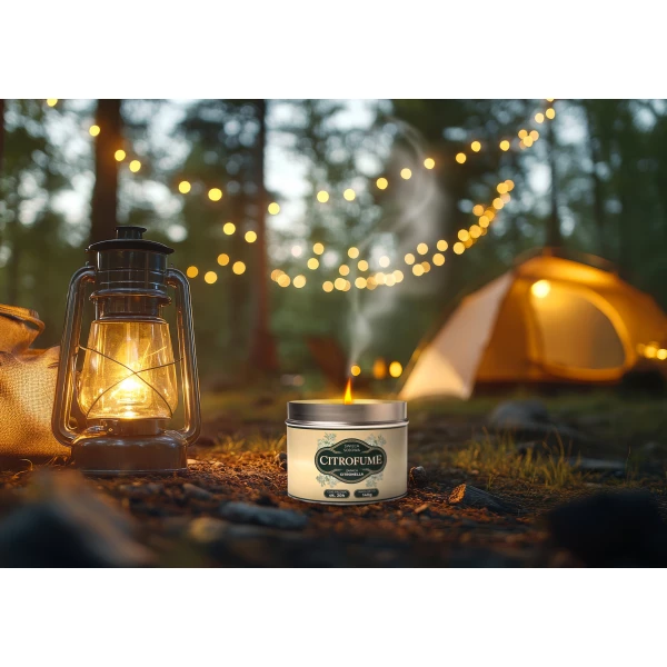 Świeca sojowa Citronella olejek 3% w puszce metalowej 140g, 20h palenia