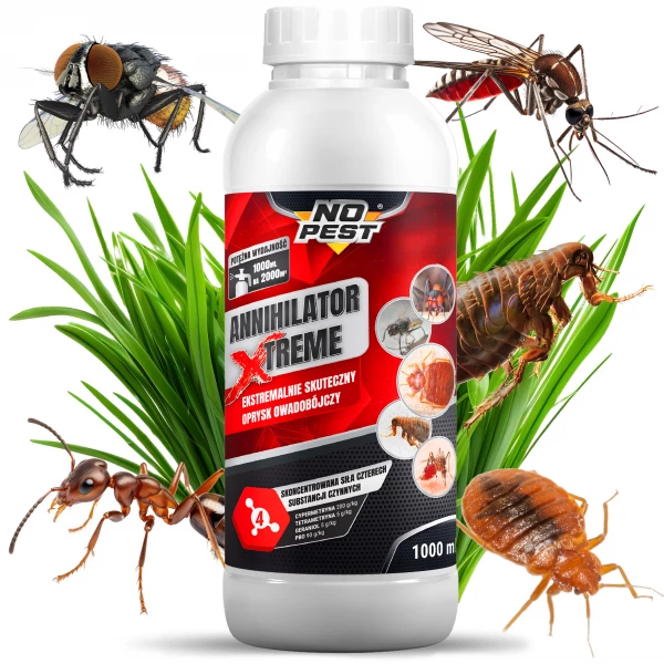 Najmocniejszy oprysk na pluskwy, muchy, komary Annihilator Extreme No Pest®