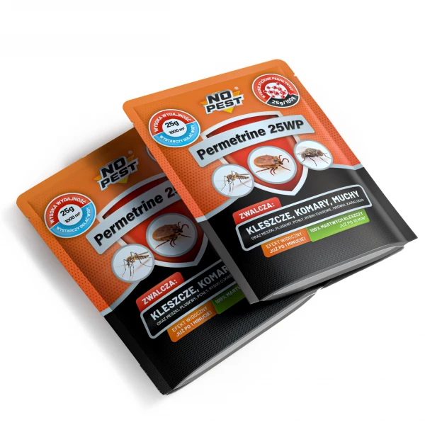 Permetryna 25% na kleszcze, komary, muchy, pluskwy 10 sztuk x 25g Permetrine 25WP No Pest® 