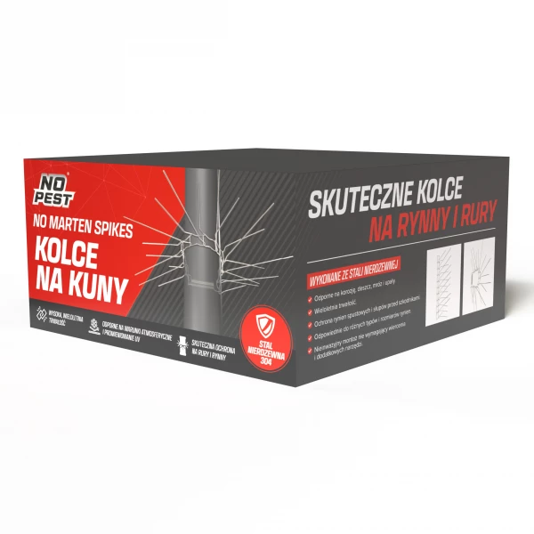 Kolce na kuny do rynien, rury spustowej No Pest®