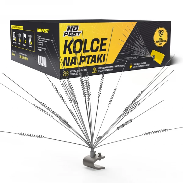  Kolce na ptaki na balustrady, lampy, maszty czy anteny No Pest®