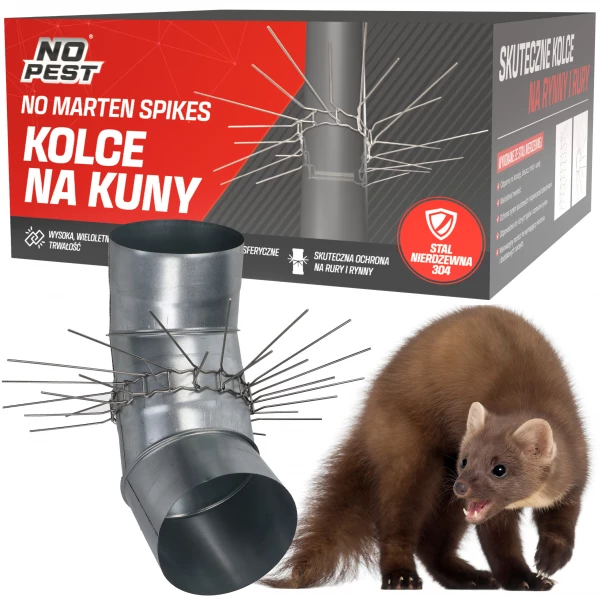 Kolce na kuny do rynien, rury spustowej No Pest®