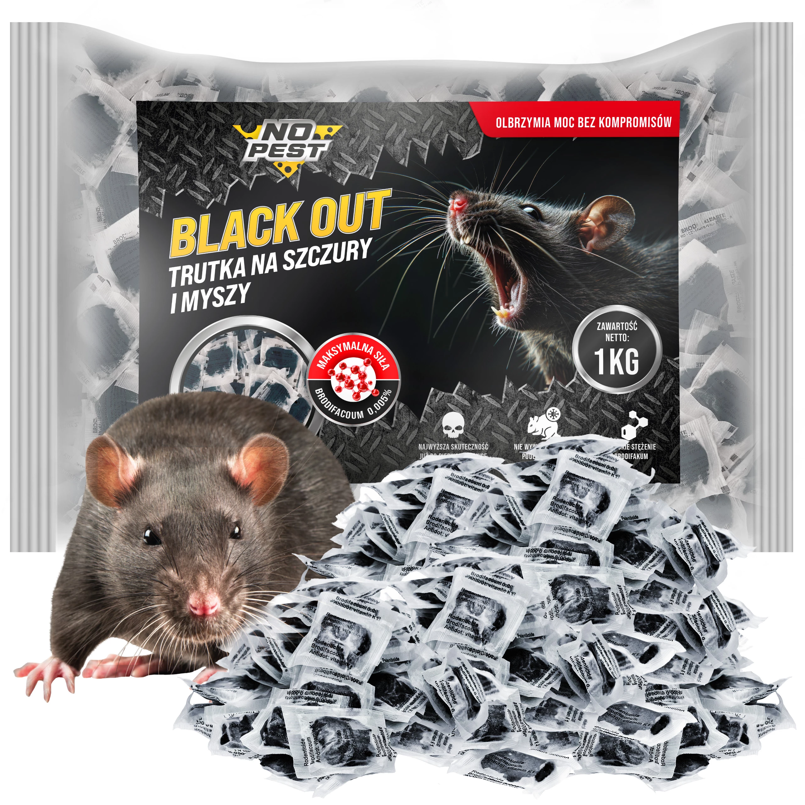 trutka na szczury, trutka na myszy, trutka na gryzonie, niebieska trutka na szczury, Black Out, najmocniejsza trutka na szczury, mocna trutka na szczury, skuteczna trutka na szczury, najskuteczniejsza trutka na szczury, trutka na krety, trutka na kuny