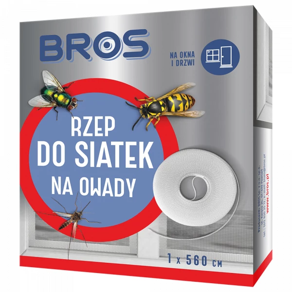 Bros Samoprzylepny rzep do montażu moskitiery na owady.