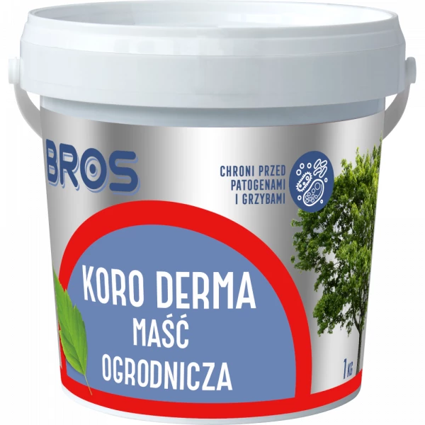 Bros Koro Derma 1kg Maść ogrodnicza do drzew i krzewów na uszkodzenia.
