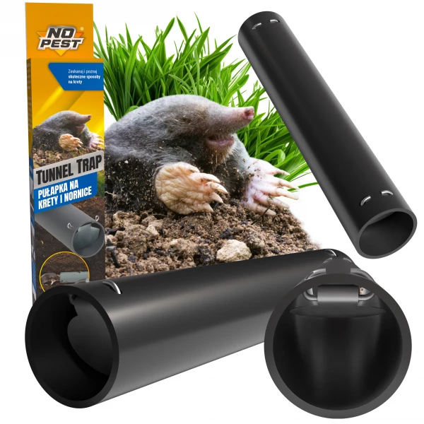 Pułapka tunelowa na krety, nornice żywołapka Tunnel Trap No Pest®