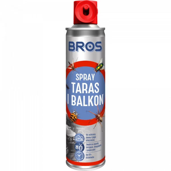Spray na muchy, komary, osy, mrówki, pająki, owady Bros Taras i Balkon 400ml