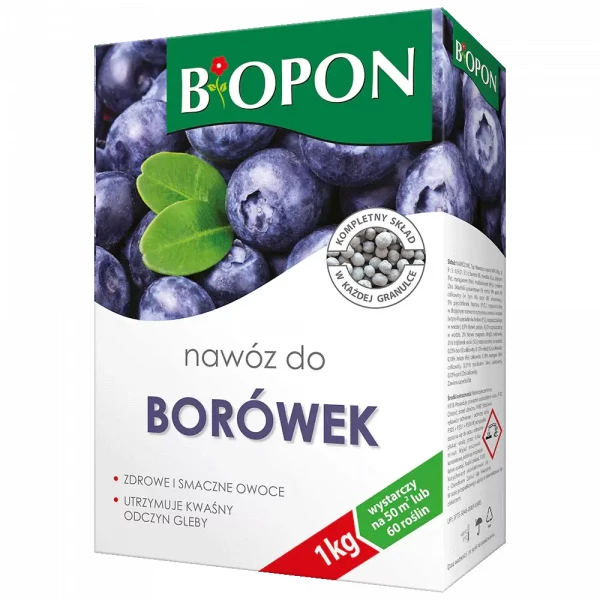 Nawóz do borówek Biopon granulat 1kg.