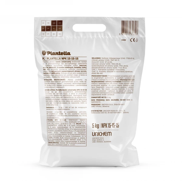 Nawóz Uniwersalny NPK 15-15-15 Plantella 5kg